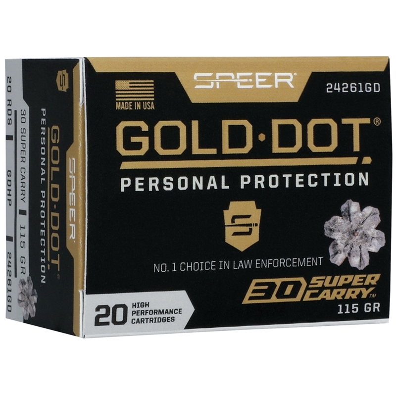 er Gold Dot 30 Super Carry 115 Grain Jacketed Hollow Point Box Of 20 Ammo