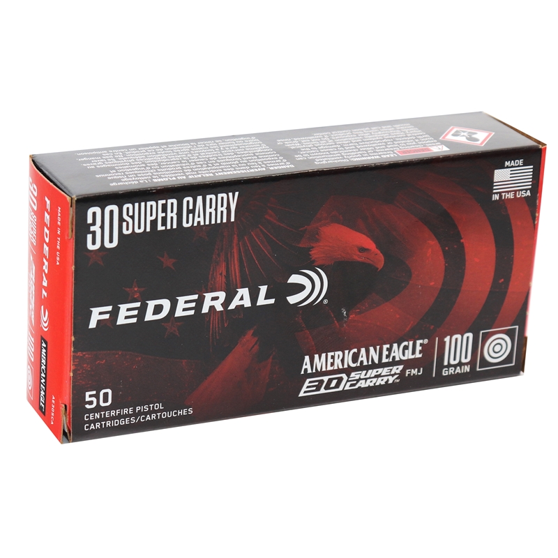 eral American Eagle 30 Super Carry 100 Grain Full Metal Jacket Box Of 50 Ammo