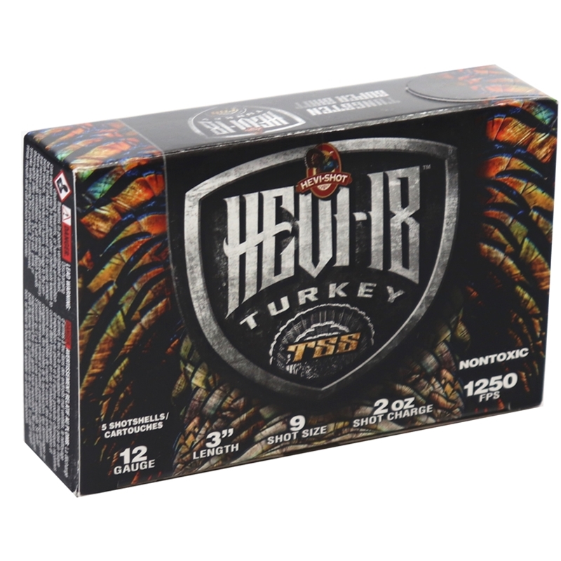 i-Shot Hevi-18 12 Gauge 3 Inch 2 Oz #9 Tungsten Non-Toxic Shot Box Of 5 Ammo