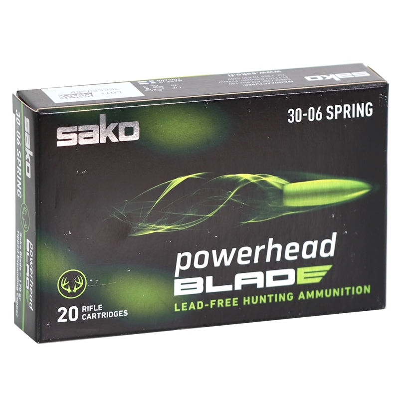 o Powerhead Blade 30-06 Springfield 170 Grain Lead Free Box Of 20 Ammo