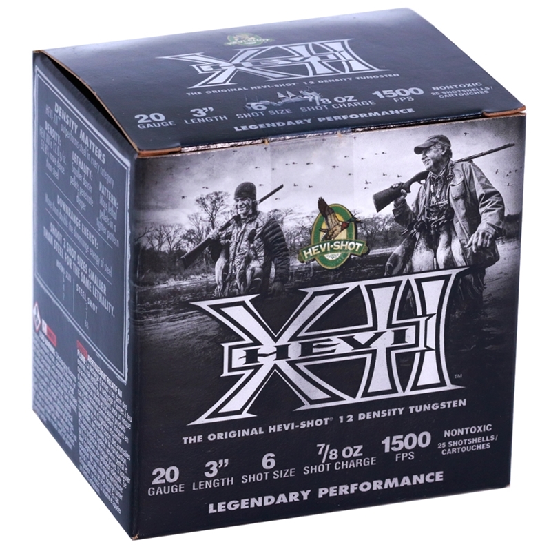 Shot Hevi XII 20 Gauge 3 7/8 Oz #6 Shot Box Of 25 Ammo