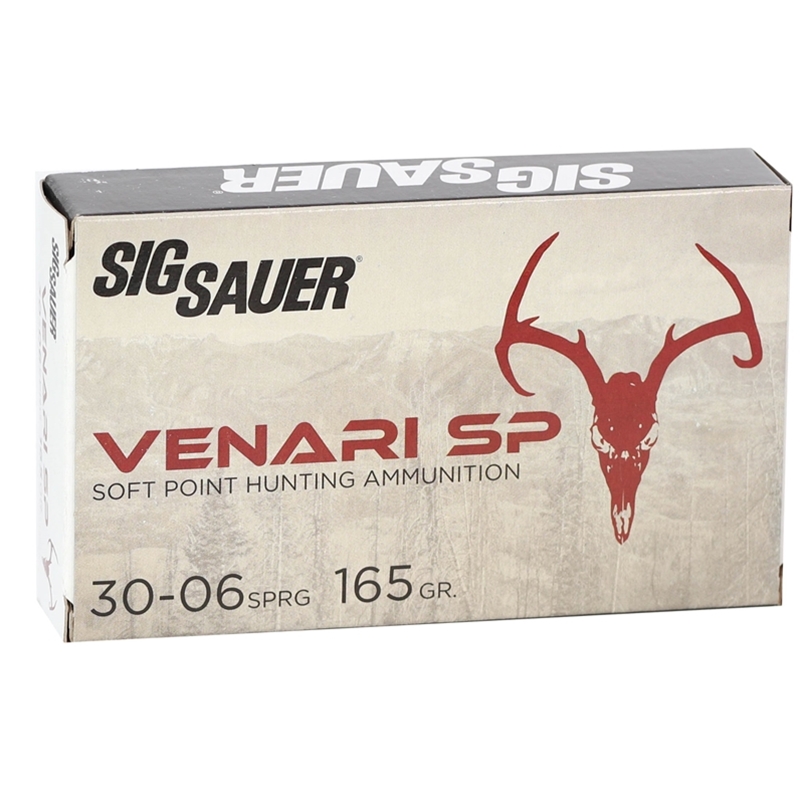  Sauer VENARI Hunting 30-06 Springfield 165 Grain Soft Point Box Of 20 Ammo