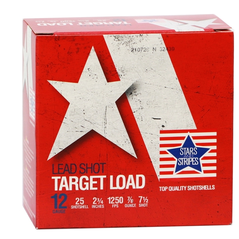 rs And Stripes Target Loads 12 Gauge 2-3/4 7/8oz. #7.5 Shot Box Of 25 Ammo