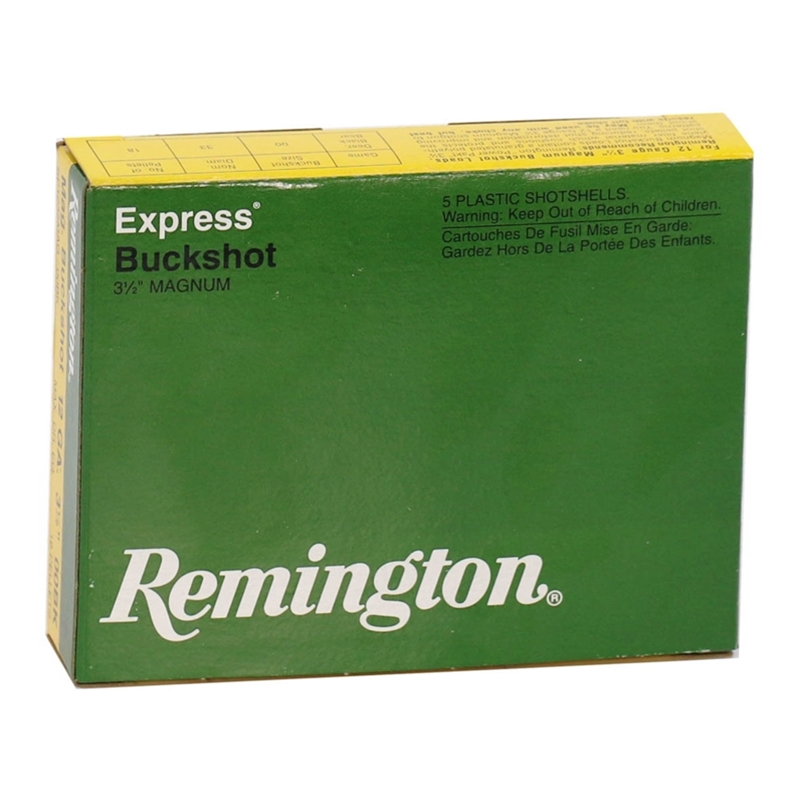 ington Express 12 Gauge 3 1/2 2 1/4 Oz. 00 Buckshot Box Of 5 Ammo