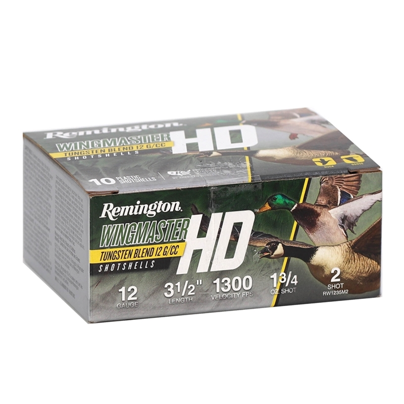 ington Wingmaster 12 Gauge 3 1/2 1 1/2oz #2 Shot Tungsten Alloy Shot Box Of 10 Ammo