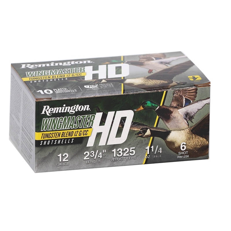 ington Wingmaster 12 Gauge 2 3/4 1 1/4oz #6 Shot Tungsten Alloy Shot Box Of 10 Ammo