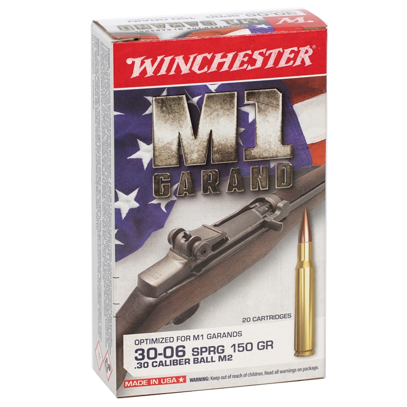 chester 30-06 Springfield M1 Garand 150 Grain FMJ FB Box Of 20 Ammo