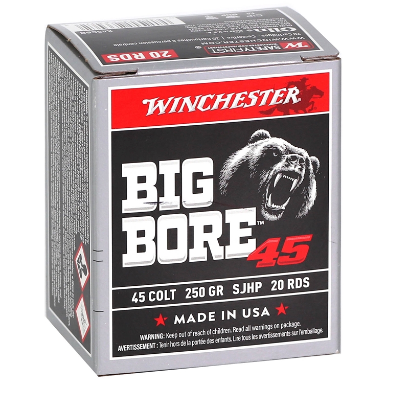 chester Big Bore 45 Colt 250 Grain Semi -Jacketed Hollow Point Box Of 20 Ammo