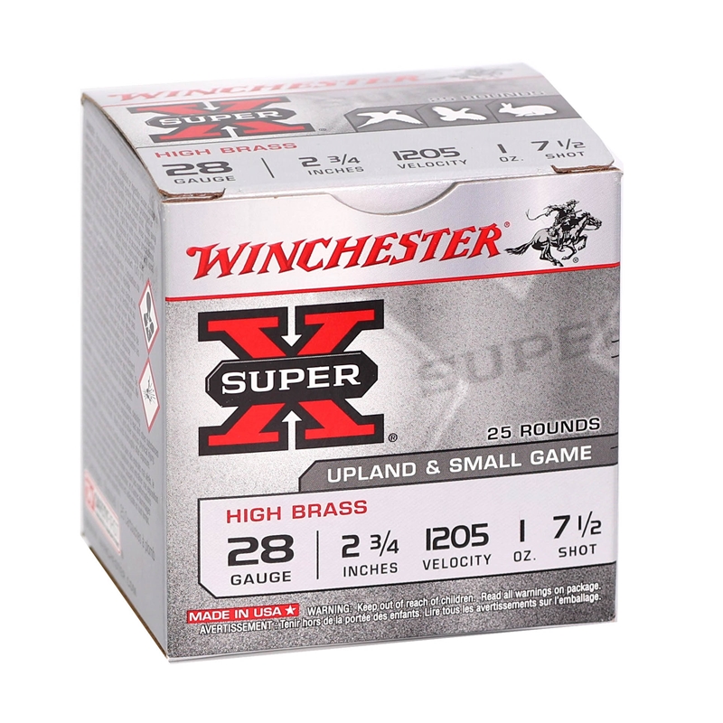 chester Super X HB 28 Gauge 2-3/4 1 Oz #7 1/2 Shot Box Of 25 Ammo