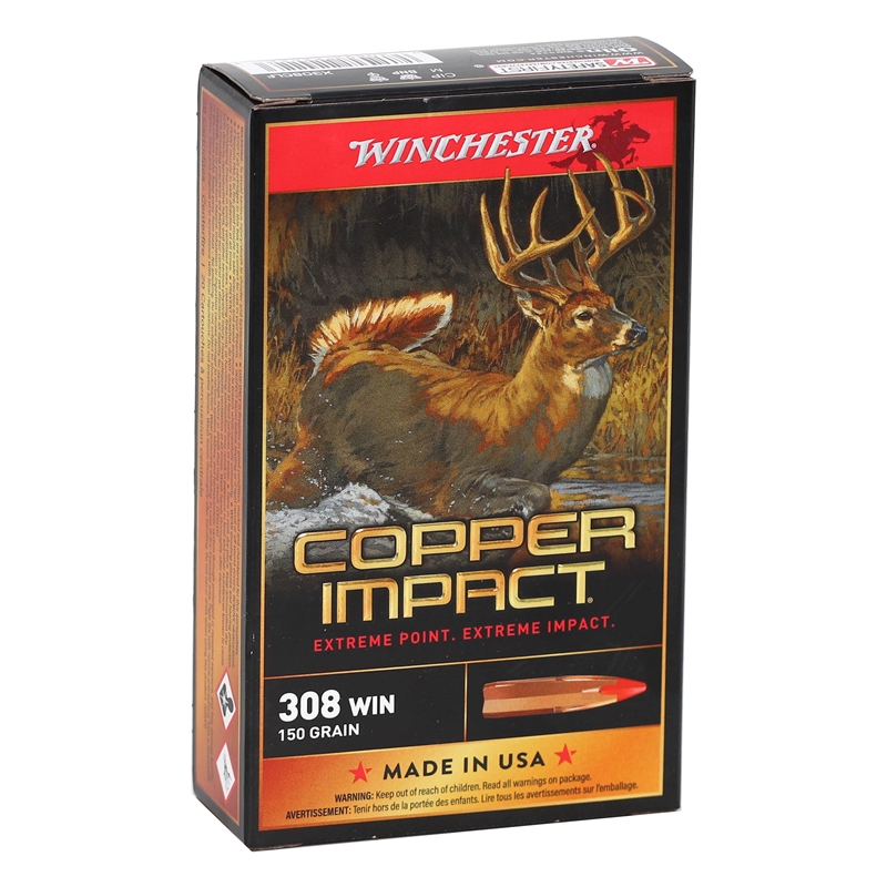 chester Copper Impact 308 Winchester 150 Grain Copper Extreme Point Polymer Tip Box Of 20 Ammo