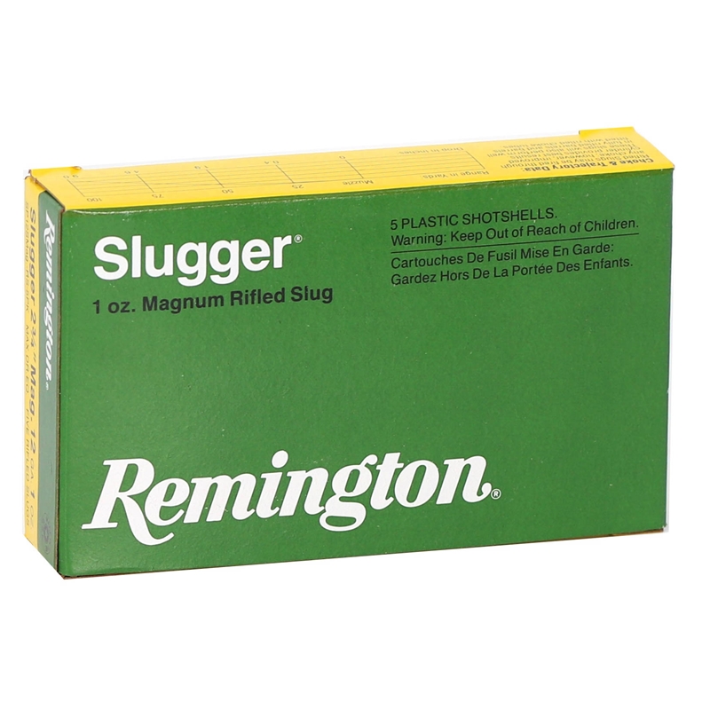 ington 12 Gauge 2-3/4 1 Oz. Rifled Slug Box Of 5 Ammo