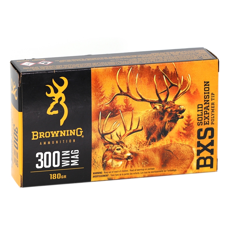 wning BXS 300 Winchester Magnum 180 Grain Solid Expansion Box Of 20 Ammo