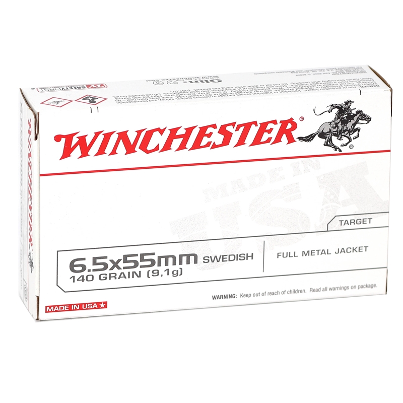 chester Super-X 6.5x55mm Swedish Mauser 140 Grain Full Metal Jacket Box Of 20 Ammo