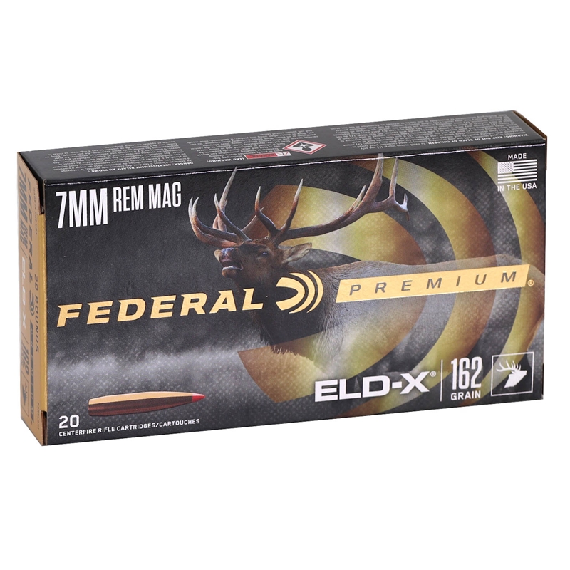 eral ELD-X 7mm Remington Magnum 162 Grain Polymer Tip Box Of 20 Ammo