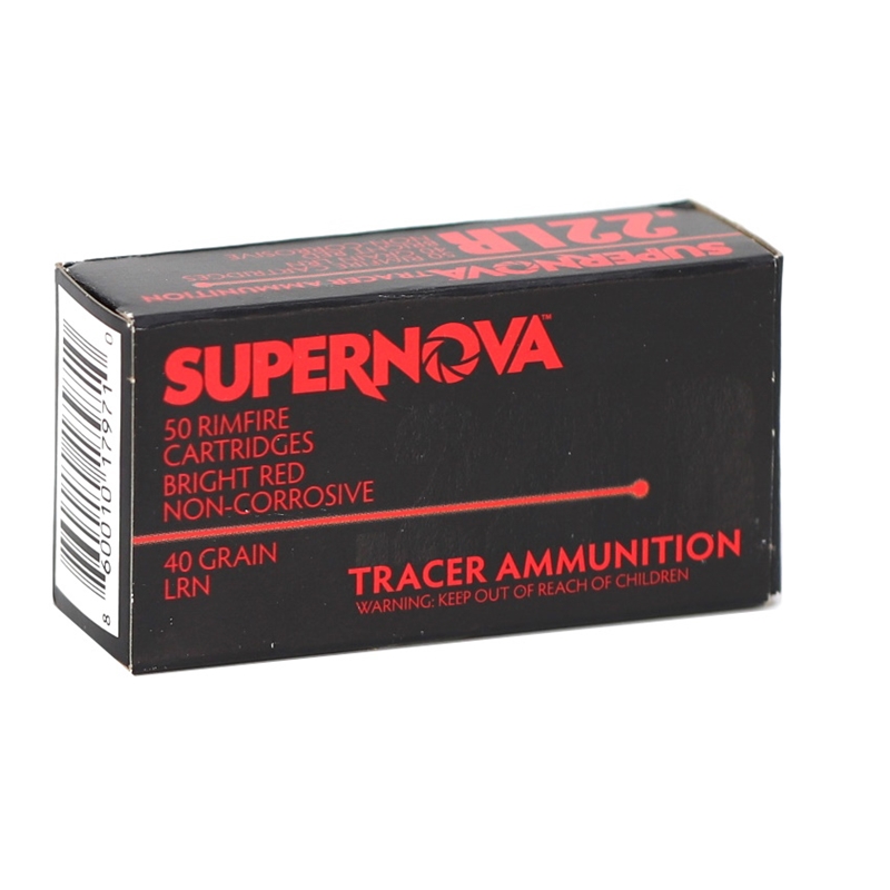 ernova 22 Long Rifle Red Tracer 40 Grain Lead Round Nose Box Of 50 Ammo