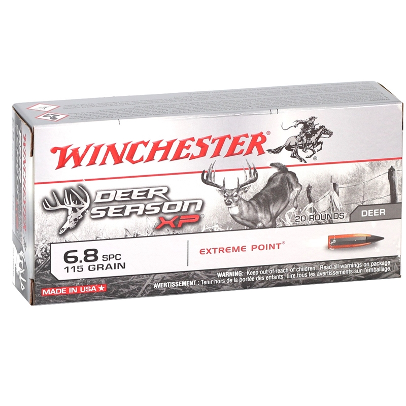 chester Deer Season XP 6.8 SPC 115 Grain Extreme Point Box Of 20 Ammo