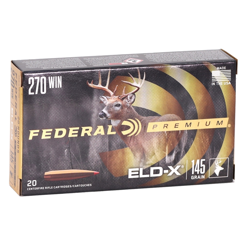 eral Premium 270 Winchester 145 Grain ELD-X Box Of 20 Ammo