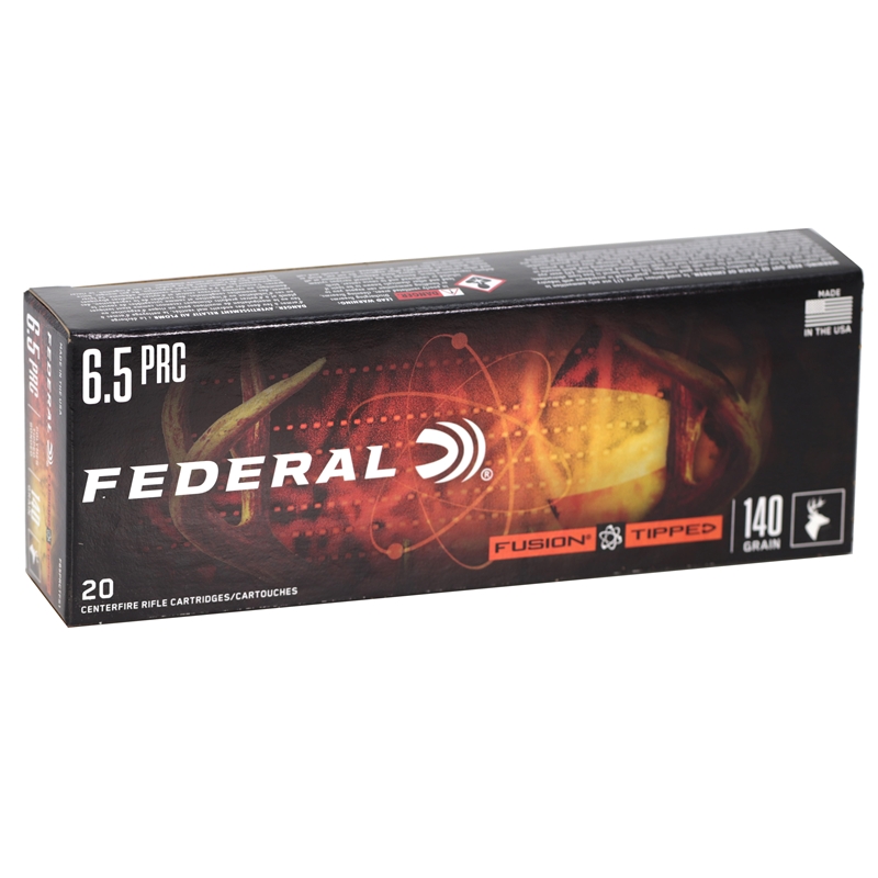 eral Fusion 6.5 PRC 140 Grain Tipped Box Of 20 Ammo