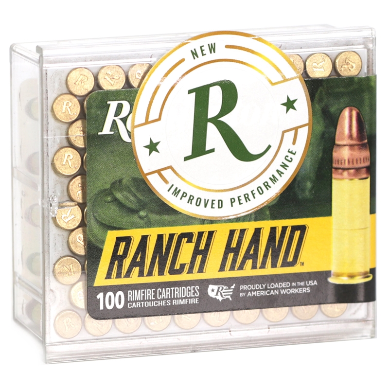 ington Ranch Hand 22 Long Rifle 40 Grain Plated Lead Round Nose Box Of 100 Ammo