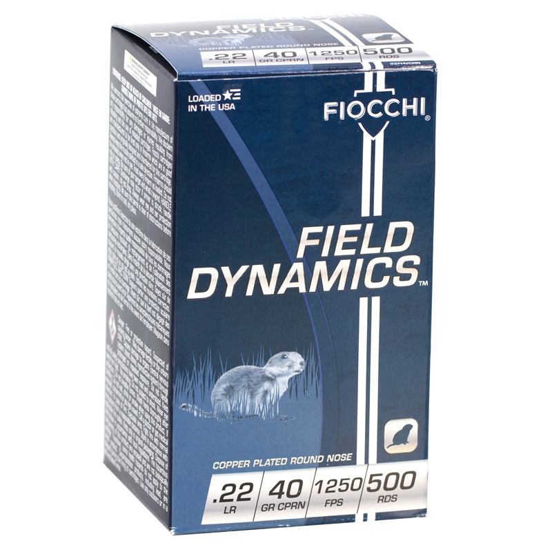 cchi Field Dynamics 22 Long Rifle 40 Grain Copper Plated Round Nose Box Of 500 Ammo