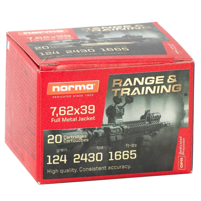 ma Tactical 7.62x39mm 124 Grain Full Metal Jacket Box Of 20 Ammo