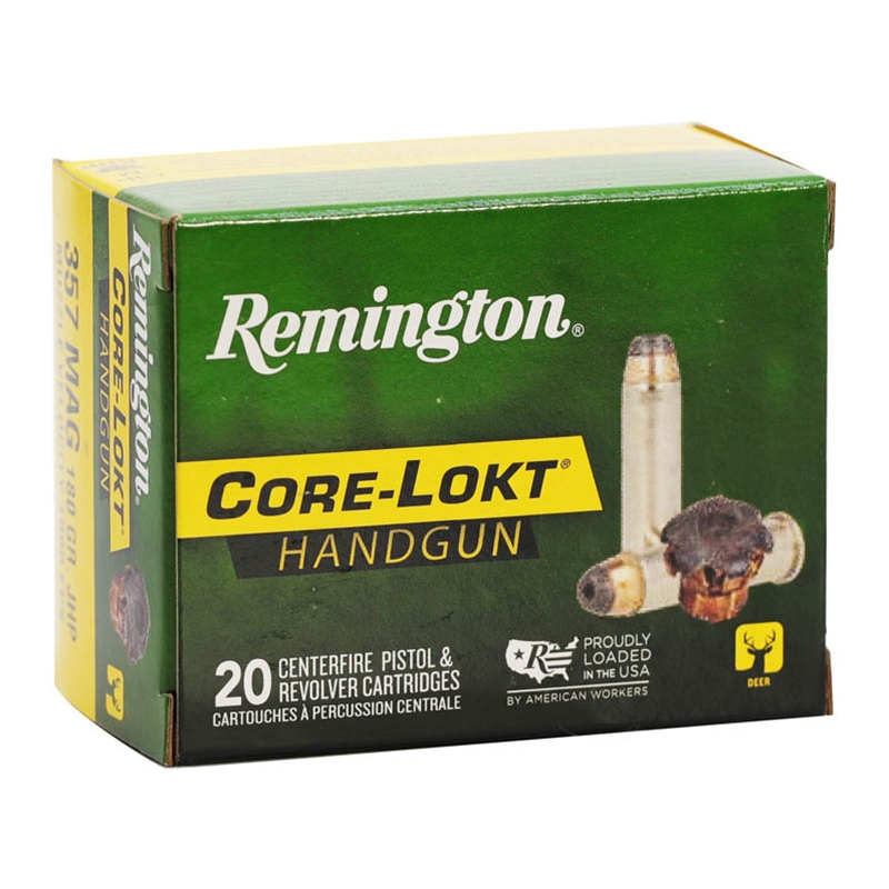 ington Core-Lokt Handgun 357 Magnum 180 Grain Hollow Point Box Of 20 Ammo