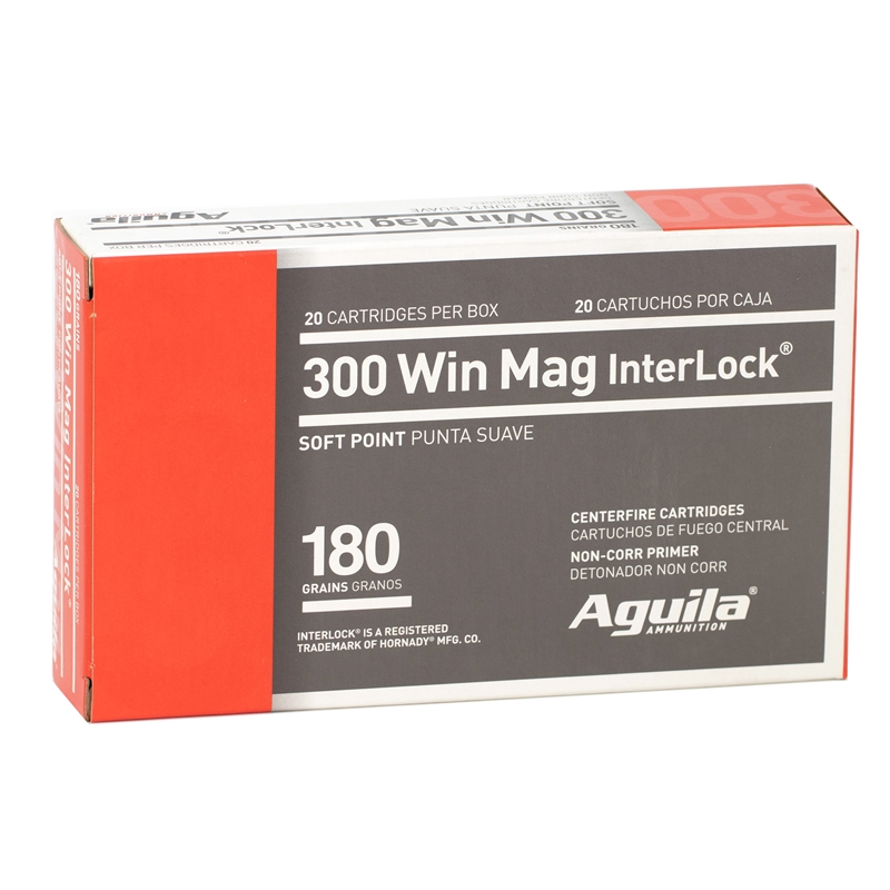 ila Interlock 300 Winchester Magnum 180 Grain Boat Tail Soft Point Box Of 20 Ammo