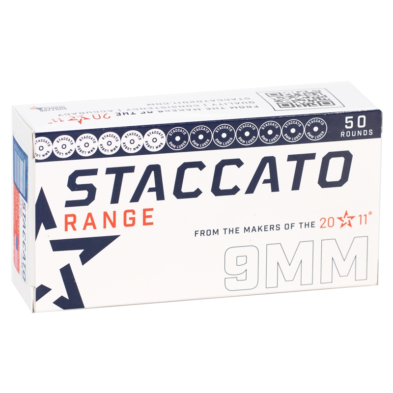 ccato Range 9mm Luger 124 Grain Full Metal Jacket Box Of 50 Ammo