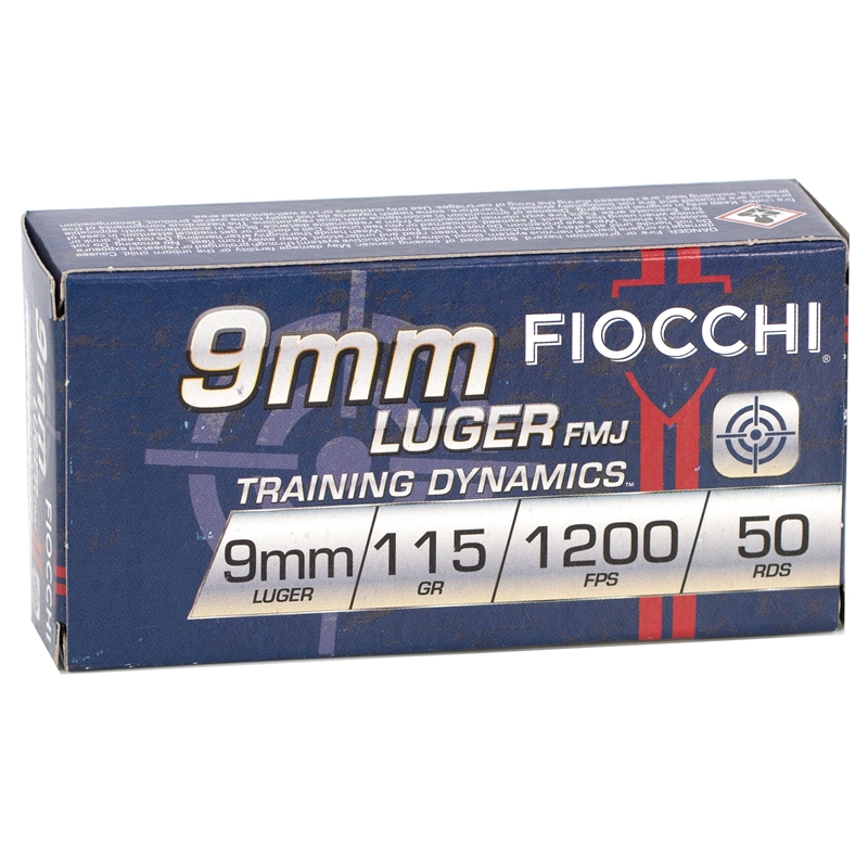 cchi Training Dynamics 9mm Luger 115 Grain Full Metal Jacket Box Of 50 Ammo