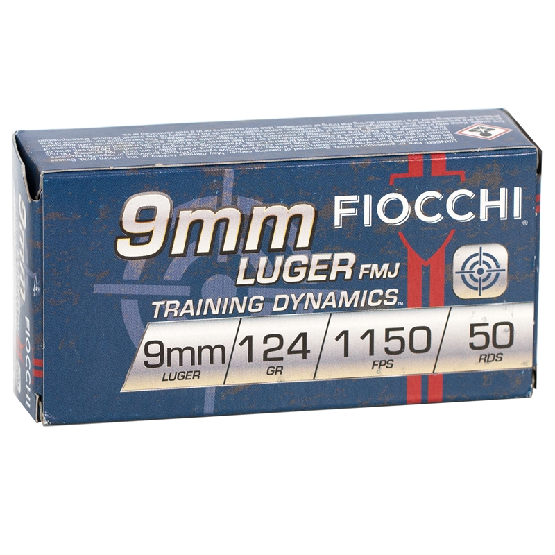 cchi Training Dynamics 9mm Luger 124 Grain Full Metal Jacket Box Of 50 Ammo