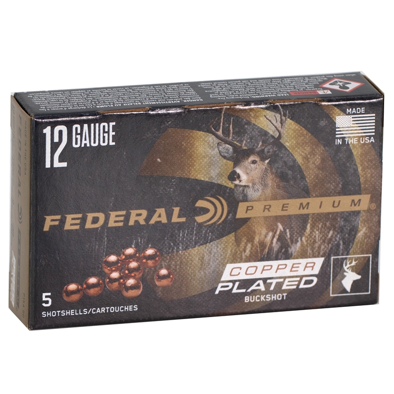 eral Premium Vital-Shok 12 Gauge 2-3/4 #00 Buckshot 9 Pellets Box Of 5 Ammo