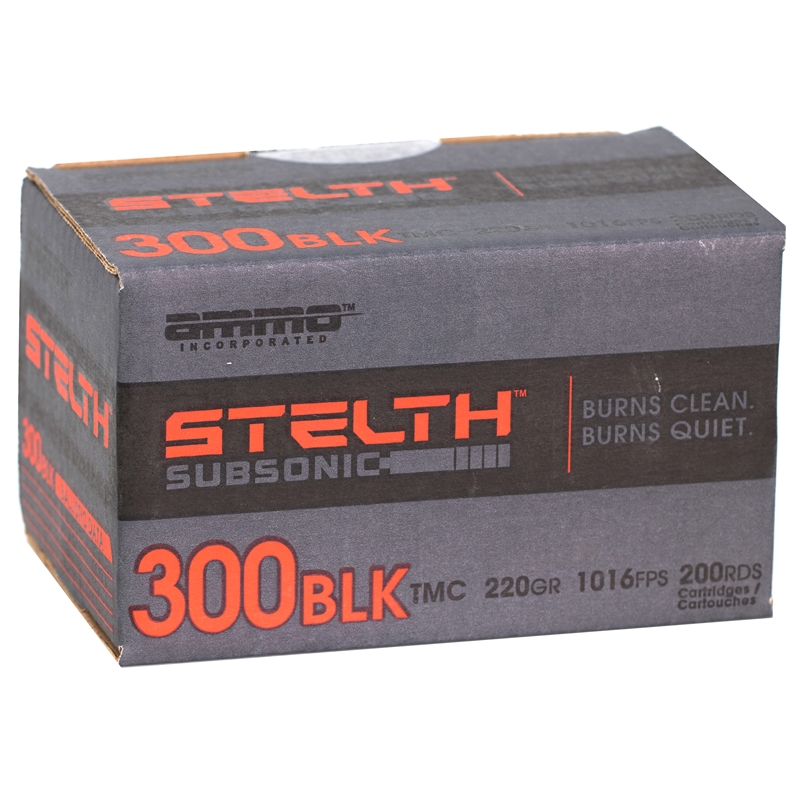 o Inc Stelth 300 Blackout 220 Grain Total Metal Jacket 200 Cartridges Box Of 200 Ammo