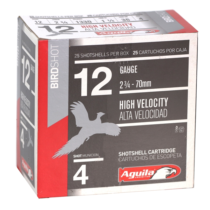 ila Field HV 12 Gauge 2-3/4 1 1/4 Oz #4 Shot Box Of 25 Ammo