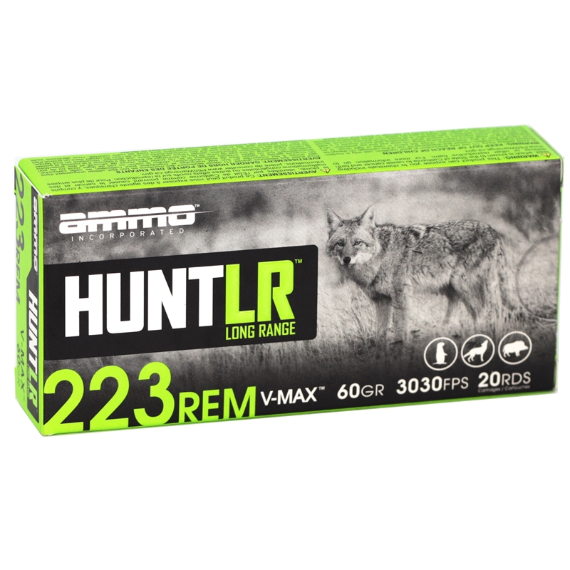 o Inc Hunt LR 223 Remington 60 Grain V-Max Polymer Tip Box Of 20 Ammo