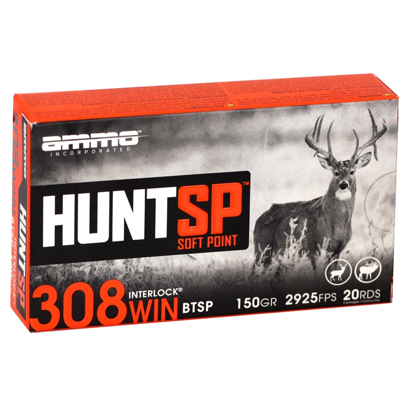 o Inc Hunt SP 308 Winchester 150 Grain InterLock Box Of 20 Ammo