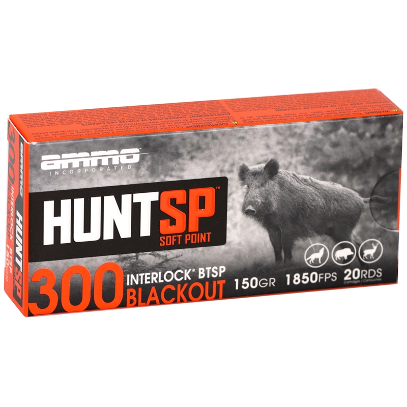 o Inc Hunt SP 300 Blackout 150 Grain InterLock Case Of 200 (10 Boxes Of 20)-Free Shipping Ammo