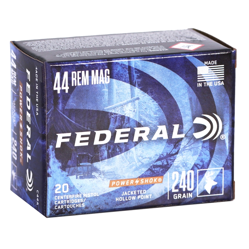 eral Power-Shok 44 Remington Magnum 240 Grain Jacketed Hollow Point Box Of 20 Ammo