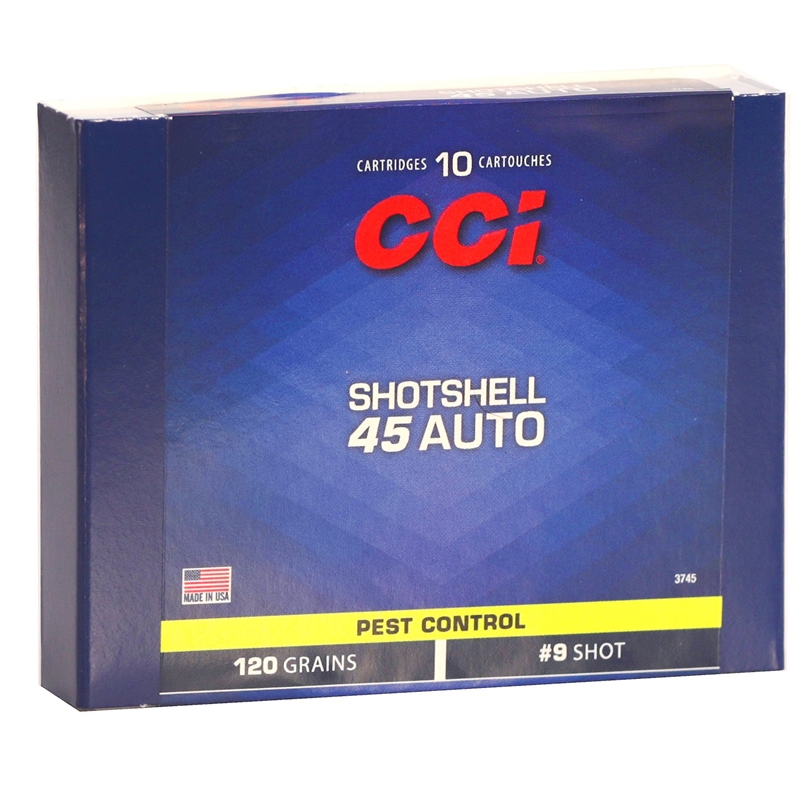  Shotshell 45 ACP AUTO 120 Grain #9 Shot Box Of 10 Ammo