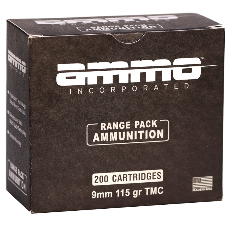 o Inc 9 Mm Luger 115 Grain TMC Box Of 200 Ammo