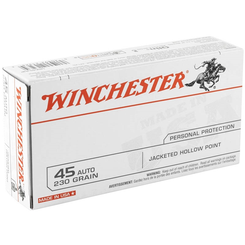 chester USA 45 ACP Auto 230 Grain Jacketed Hollow Point Box Of 50 Ammo