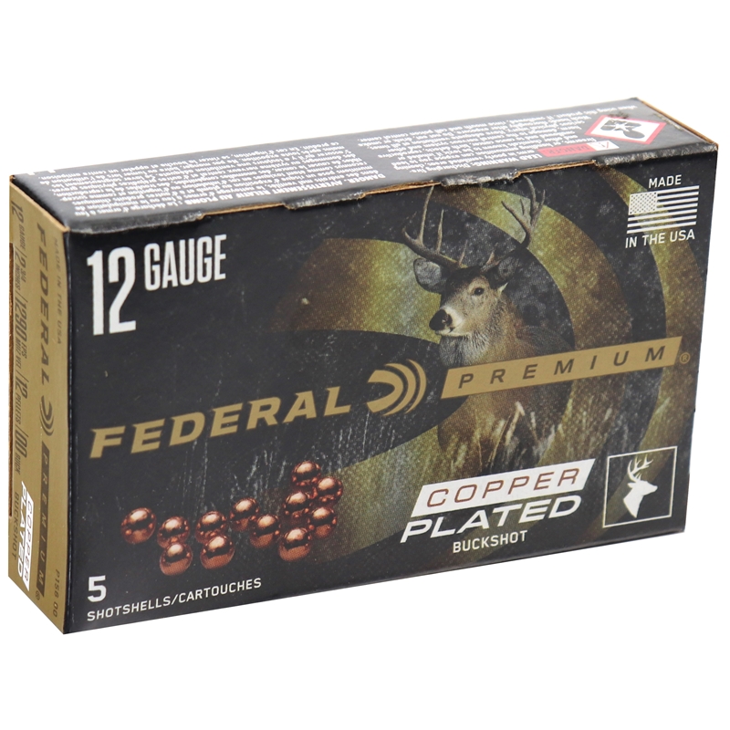 eral Premium Vital-Shok Ammunition 12 Gauge 2-3/4 Buffered 00 Copper Plated Buckshot 12 Pellets Box Of 5 Box Of 5 Ammo