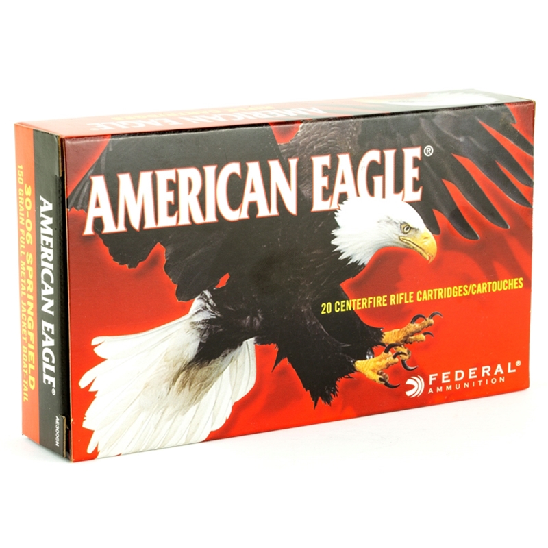 eral American Eagle 30-06 Springfield 150 Grain Full Metal Jacket Box Of 20 Ammo