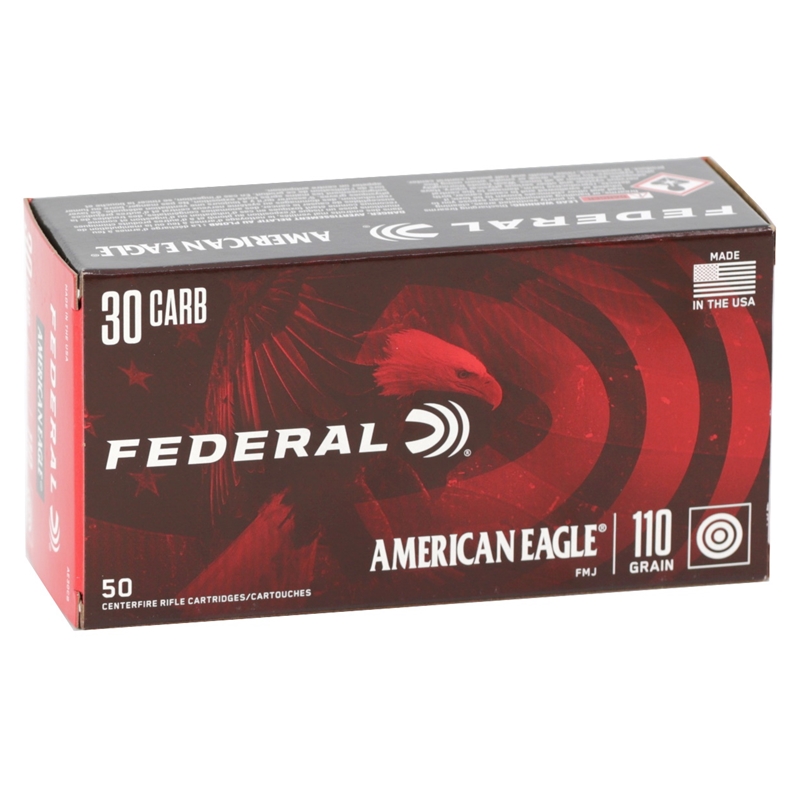 eral American Eagle 30 Carbine 110 Grain Full Metal Jacket Box Of 50 Ammo