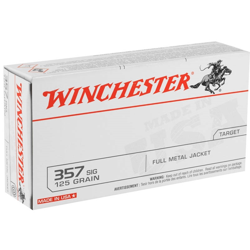 chester USA 357 SIG 125 Grain Full Metal Jacket Box Of 50 Ammo