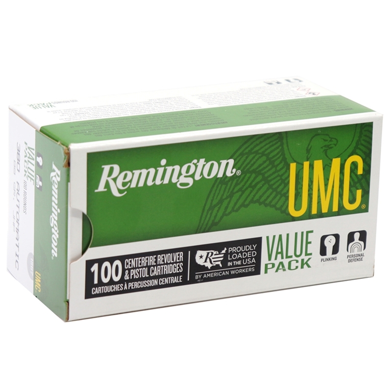 ington UMC 380 ACP Auto 88 Grain Jacketed Hollow Point Value Pack Box Of 100 Ammo