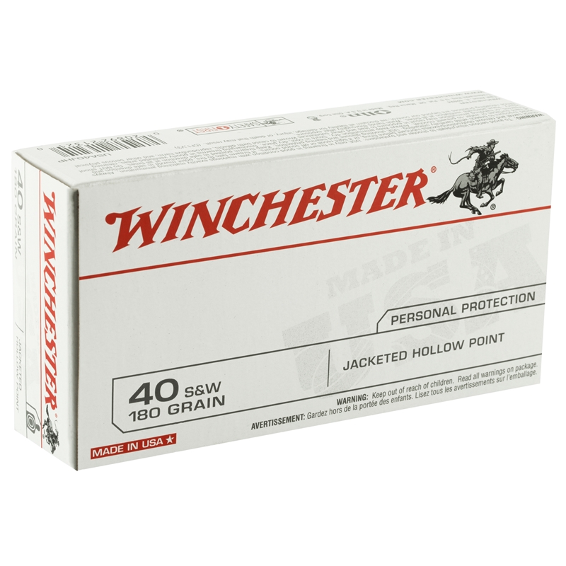 chester USA 40 S&W 180 Grain Jacketed Hollow Point Box Of 50 Ammo