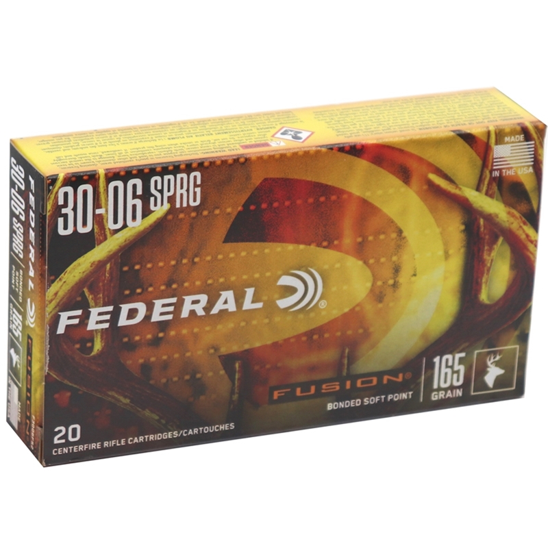 eral Fusion 30-06 Springfield 165 Grain Spitzer Boat Tail Box Of 20 Ammo