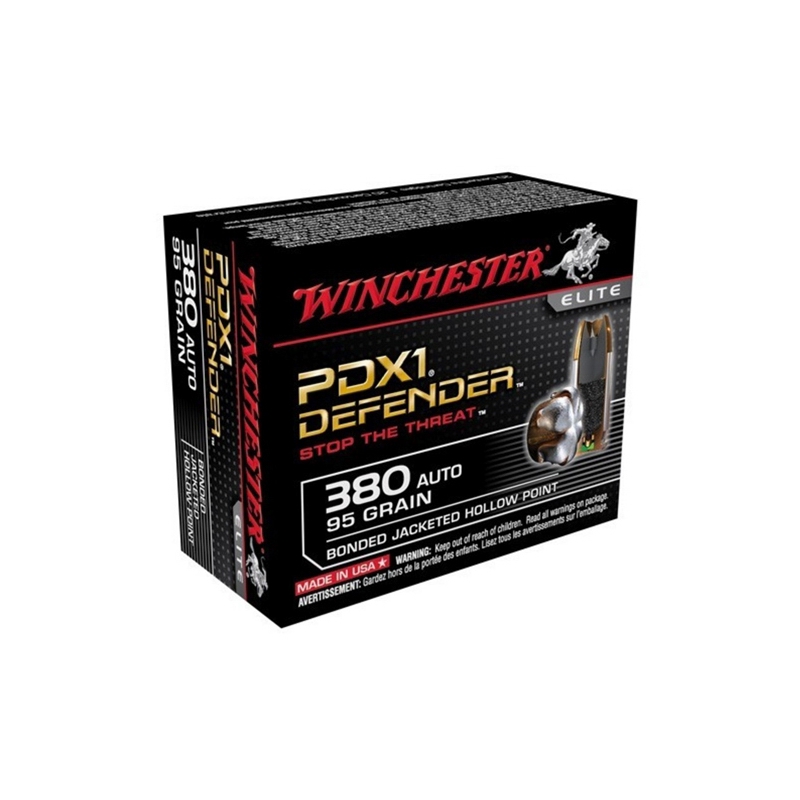 chester PDX1 380 ACP Auto 95 Grain Bonded Jacketed Hollow Point Box Of 20 Ammo