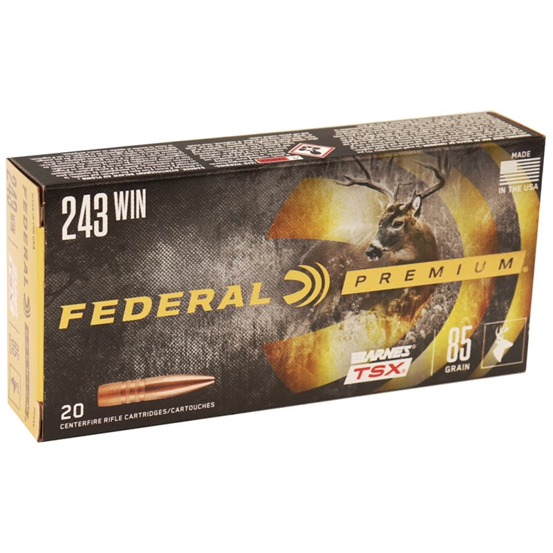 eral Premium Vital-Shok 243 Winchester 85 Grain Barnes Triple-Shock Ammunition Box Of 20 Ammo