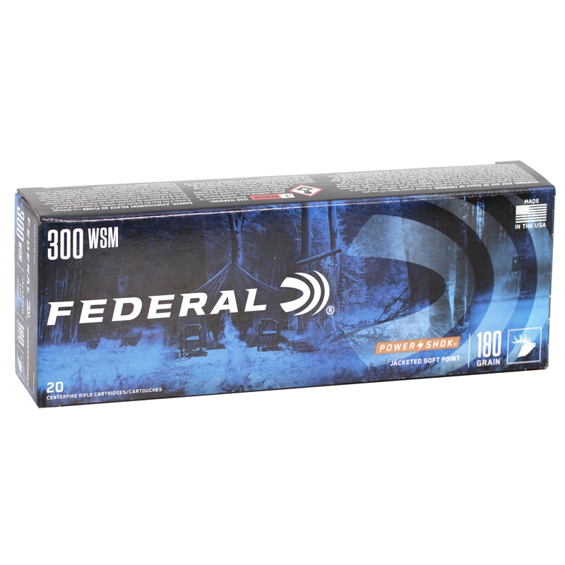 eral Power-Shok 300 Winchester Short Magnum 180 Grain Soft Point Box Of 20 Ammo